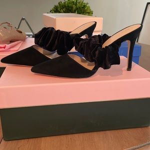 New in original box Kate Spade Vikki pump.  Black suede.  Size 5.